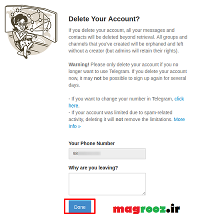 چرا پیام تلگراف را حذف کنید ، آموزش تصویری حذف اکانت تلگرام + ویدیو