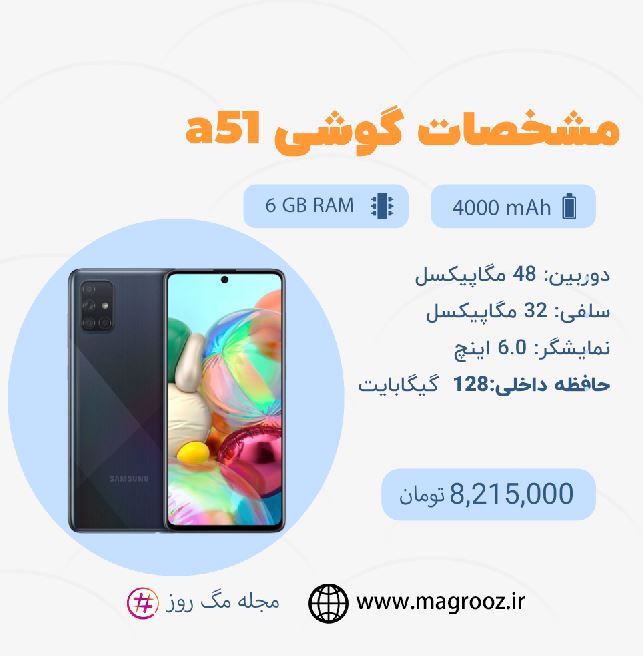 بهترین پیشنهاد برای خرید بهترین گوشی سامسونگ سری a - مگ روز 10 عکس و مشخصات گوشی a51